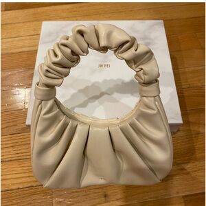 JW PEI Gabby Ruched Hobo Handbag Purse in Ivory Cream LIKE NEW
